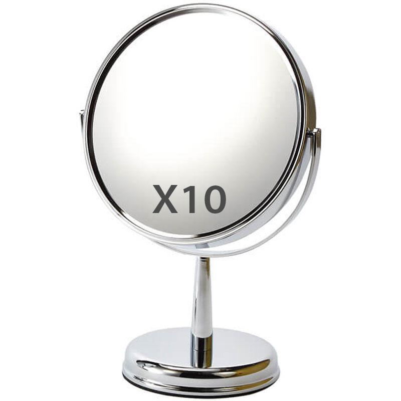 Miroir grossissant x10 sur pied 2 faces